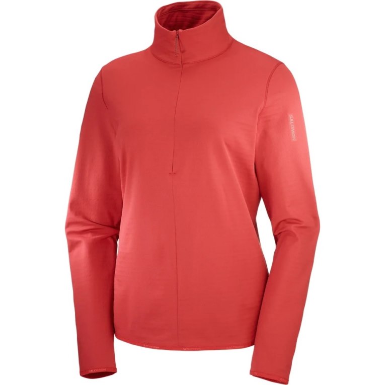 Red Salomon Essential Lightwarm Half Zip Women's Jackets | IE JX4572